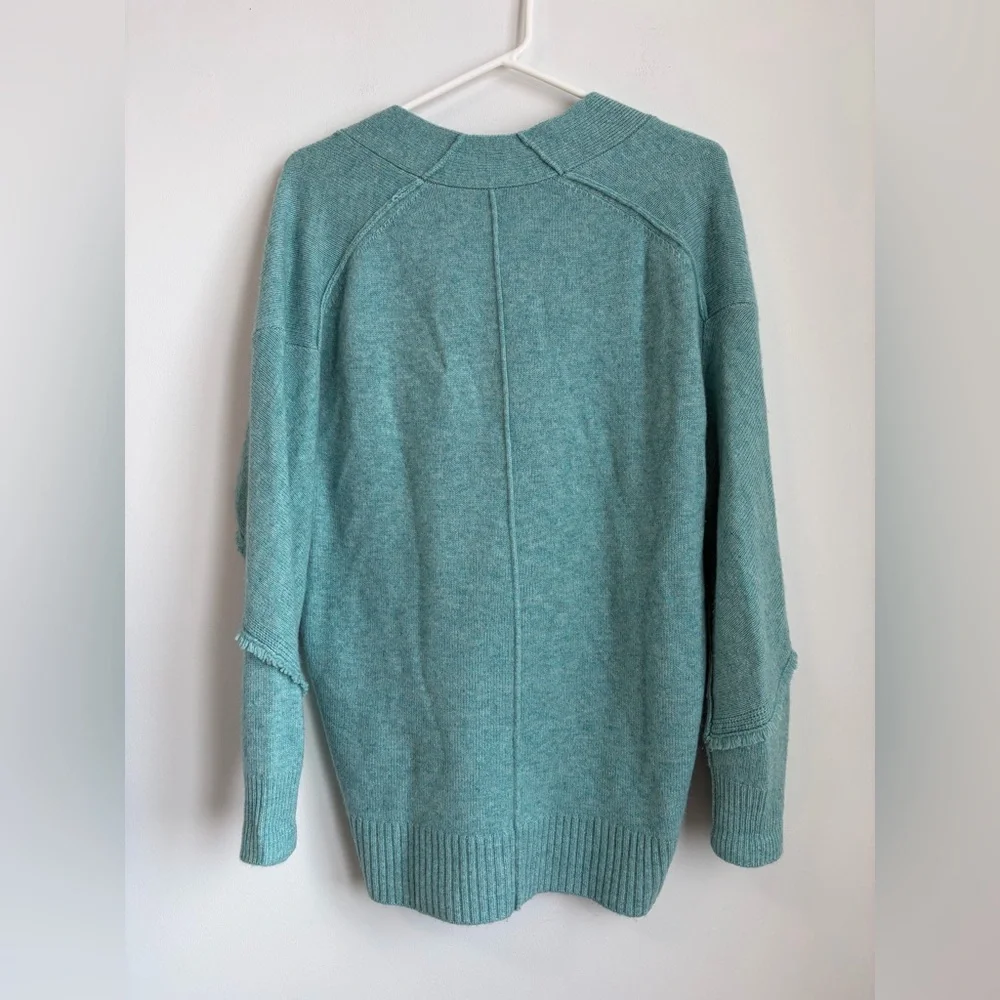 V-Neck Relaxed Sweater in Seafoam Green - Picture 2 of 9